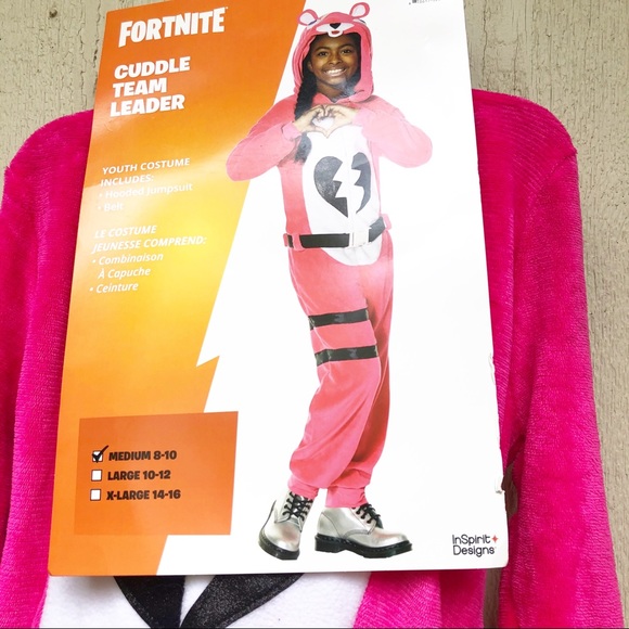 FORTNITE 🎉HP🎉 New CUDDLE LEADER Halloween Anytime COSTUME KIDS 10/12 sz LARGE - Picture 5 of 6